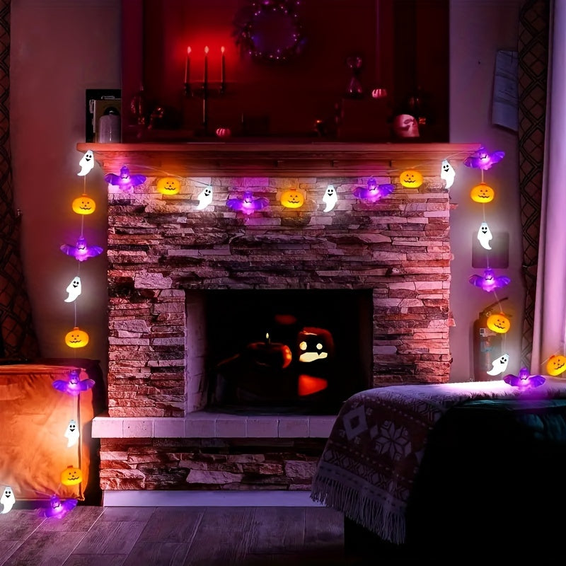 Halloween LED Pumpkin Bat String Lights