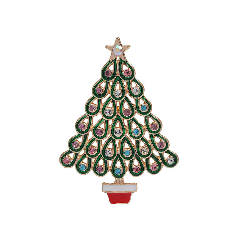 Halloween Snowman Christmas Tree Corsage Alloy Dripping - Costumes