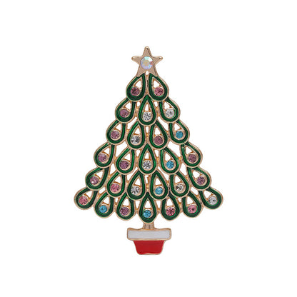 Halloween Snowman Christmas Tree Corsage Alloy Dripping - Costumes