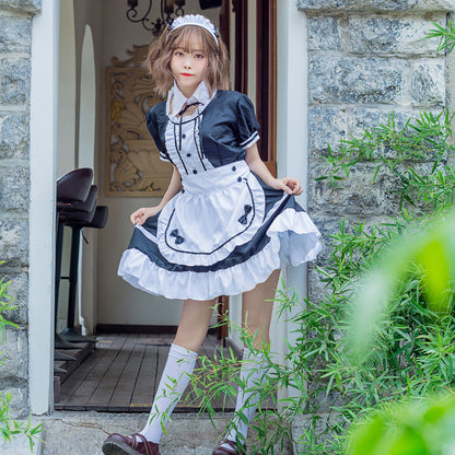 Maid Restaurant Maid Anime Costume Black and White Halloween - Costumes