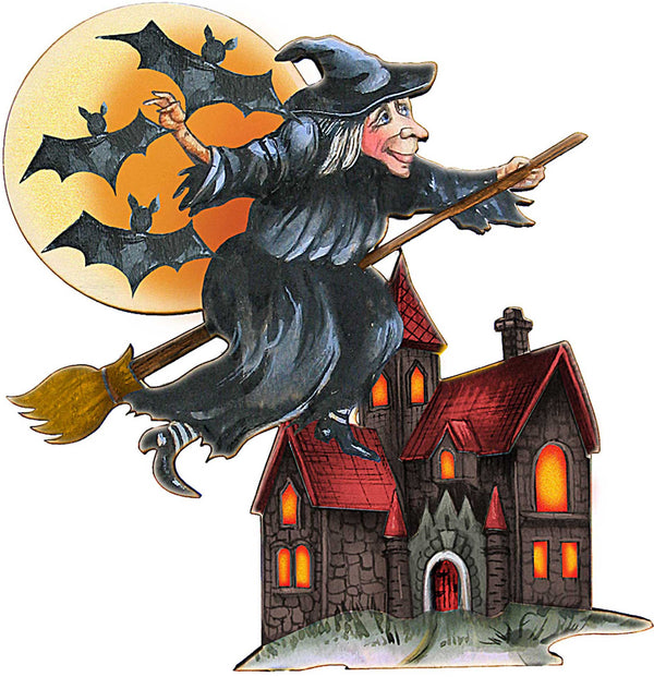 Witch, Cat & Bat Halloween Door Decoration