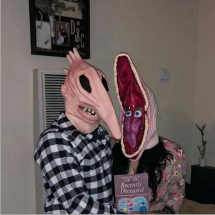 Halloween Devil Mask Trick Adam and Barbara - Discount Halloween City