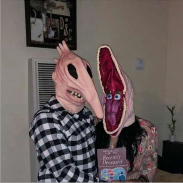 Halloween Devil Mask Trick Adam and Barbara - Discount Halloween City