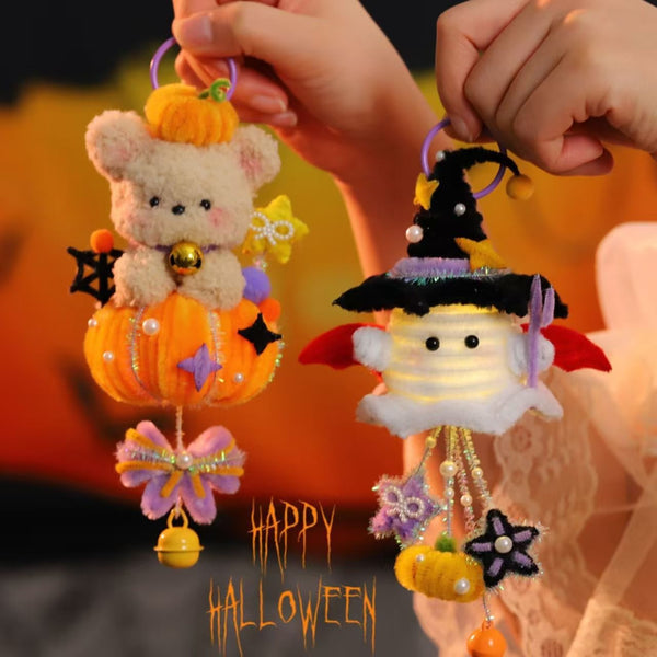DIY Hanging Ornament Glowing Pumpkin Pendant Craft