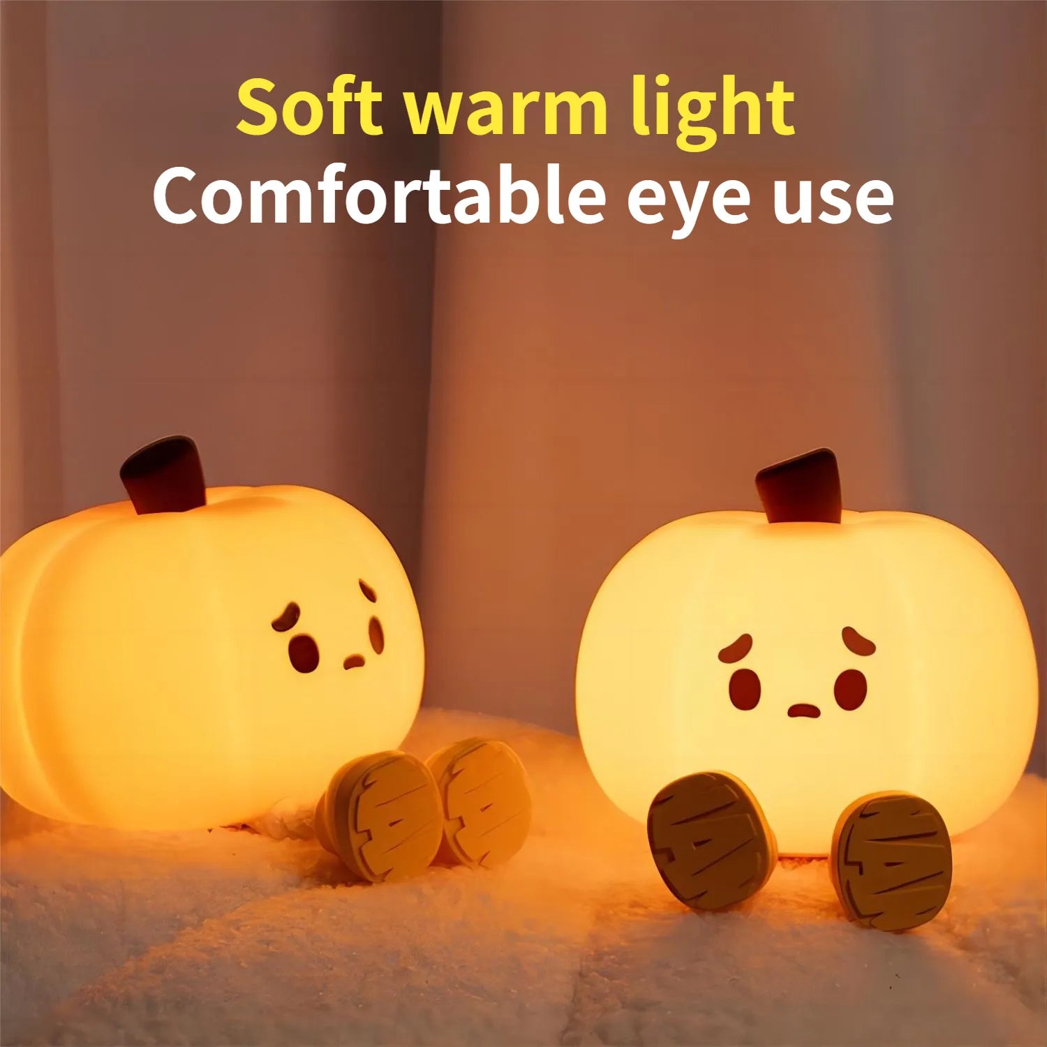 Home Decor Halloween Pumpkin Night Light Cute Soft Silicone - Discount Halloween City