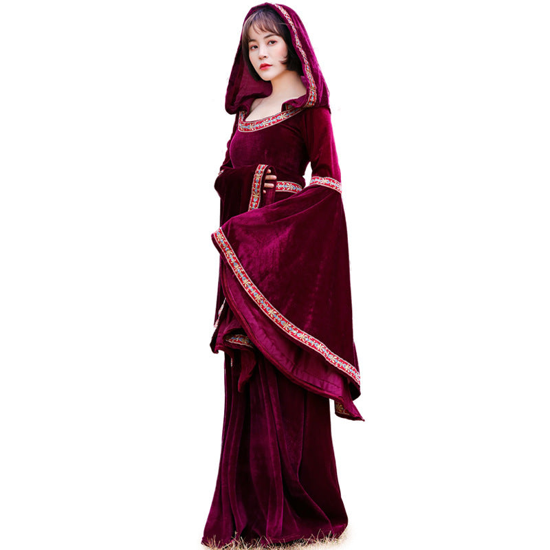 Halloween Retro Little Red Riding Hood Vampire Witch Costume - Discount Halloween City