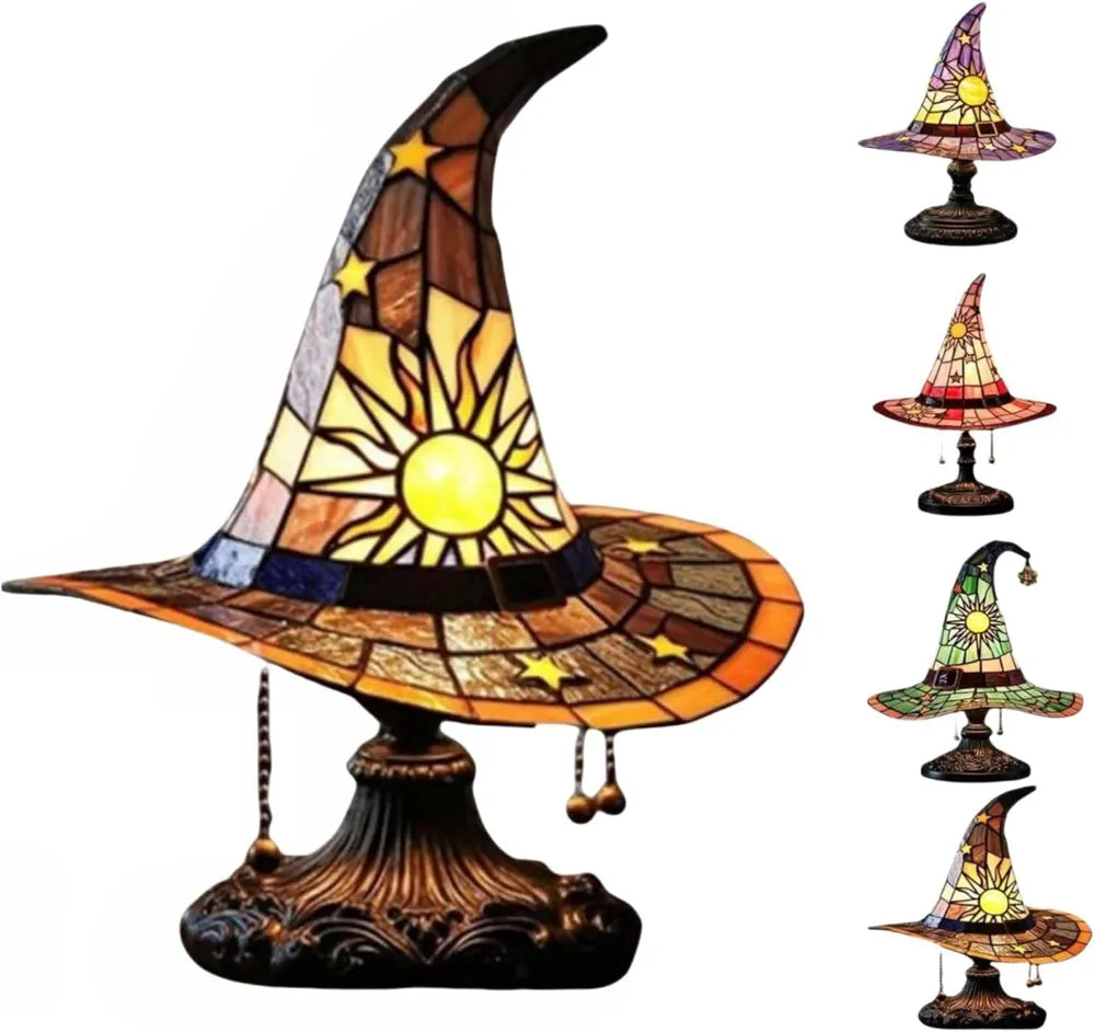 Handmade Gothic Witch Hat Night Light -witch Hat Lamp - Discount Halloween City
