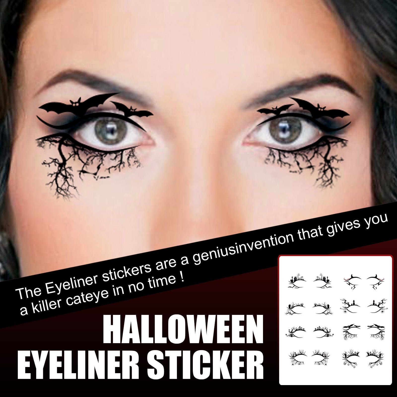 Halloween Eyeliner Stickers Party Makeup Tools - Discount Halloween City