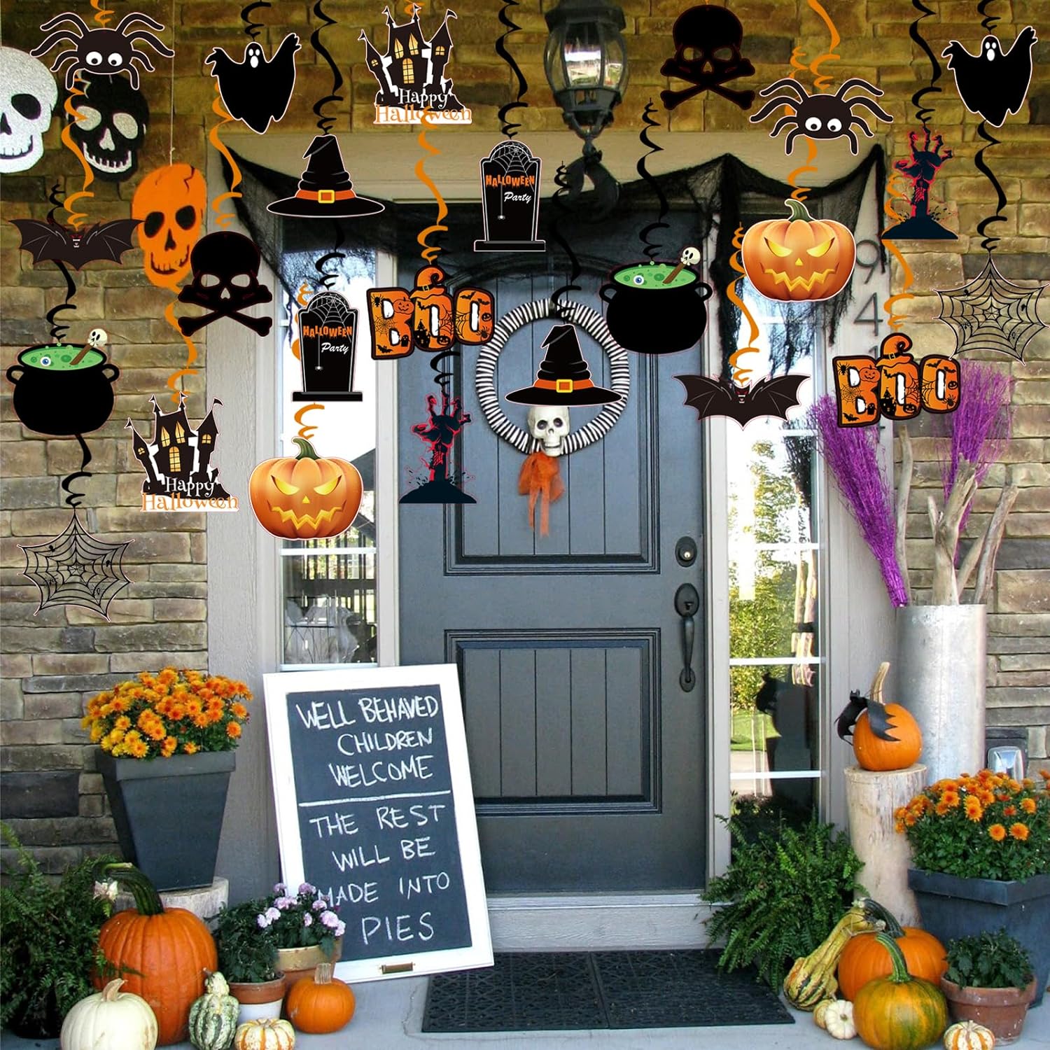 36pcs Halloween Hanging Swirl Decorations - Discount Halloween City
