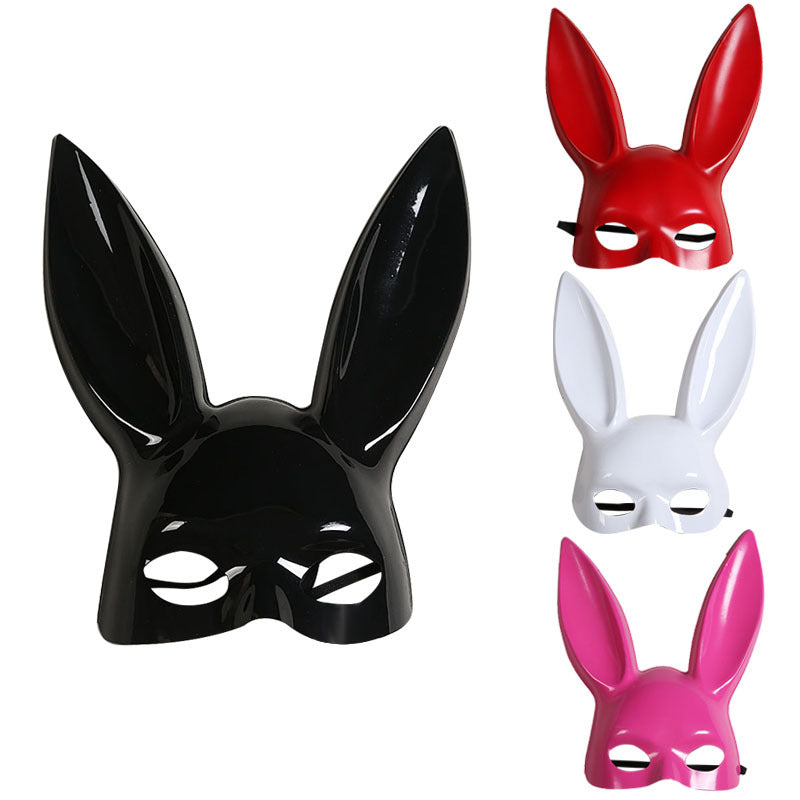 Party Decoration Halloween Bunny Girl Plush Mask - Discount Halloween City