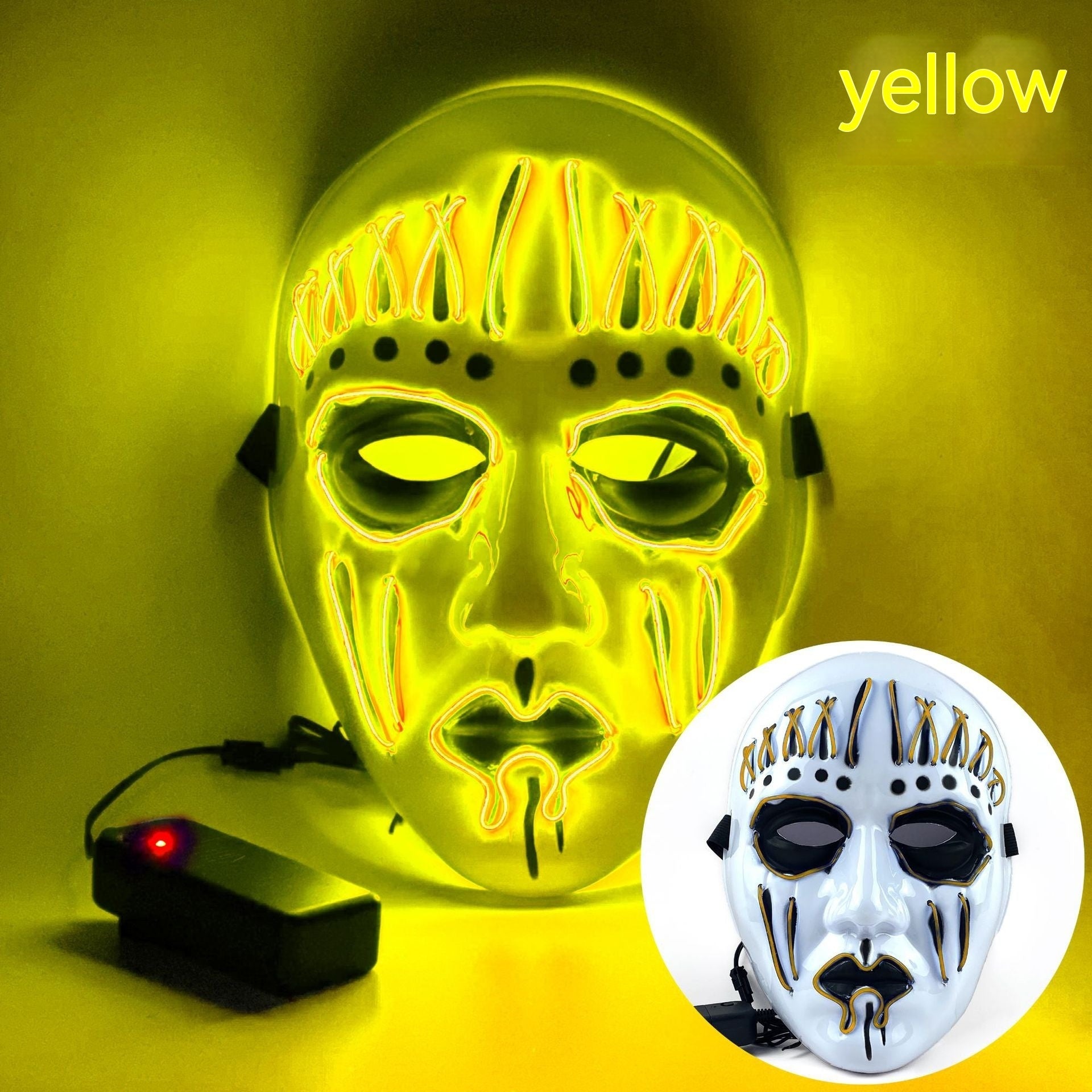 EL Cold Light Mask for Halloween Performance - Discount Halloween City