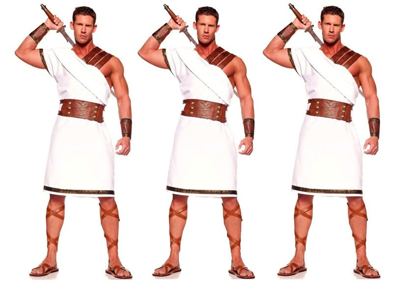 Halloween Cosplay Ancient Greek King Gladiator Costume - Discount Halloween City