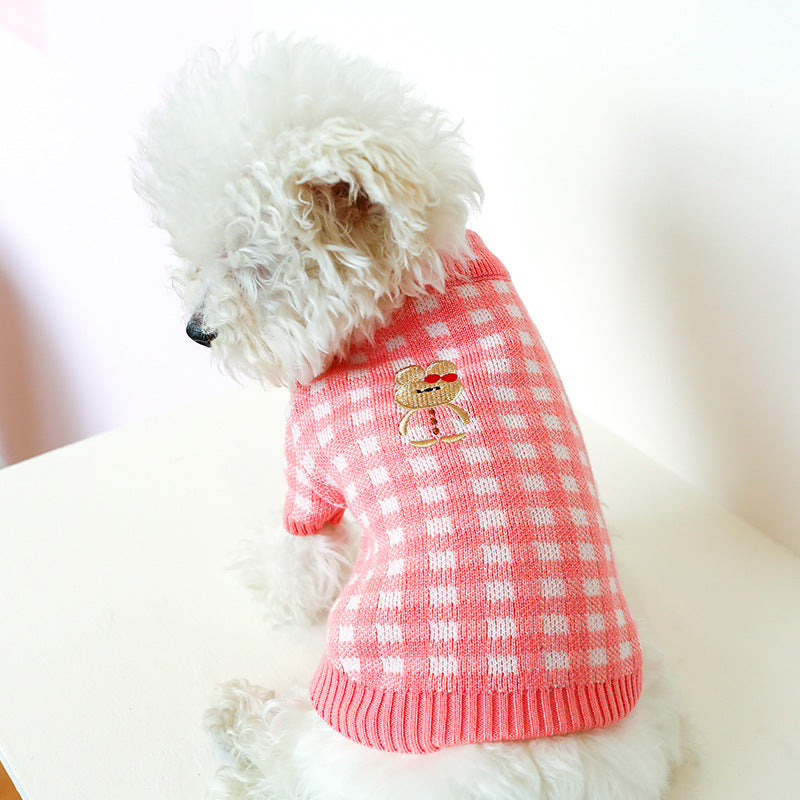 Halloween Bowknot Dog Clothes Cat Costume Hollow Knit Dog - Discount Halloween City