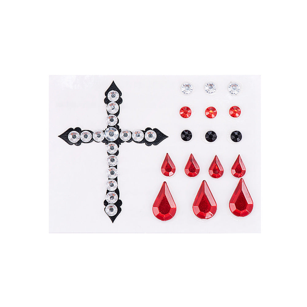Halloween Dressing Cosmetics Black Lipstick Smoky Makeup Plasma Stickers Halloween Painted - Discount Halloween City