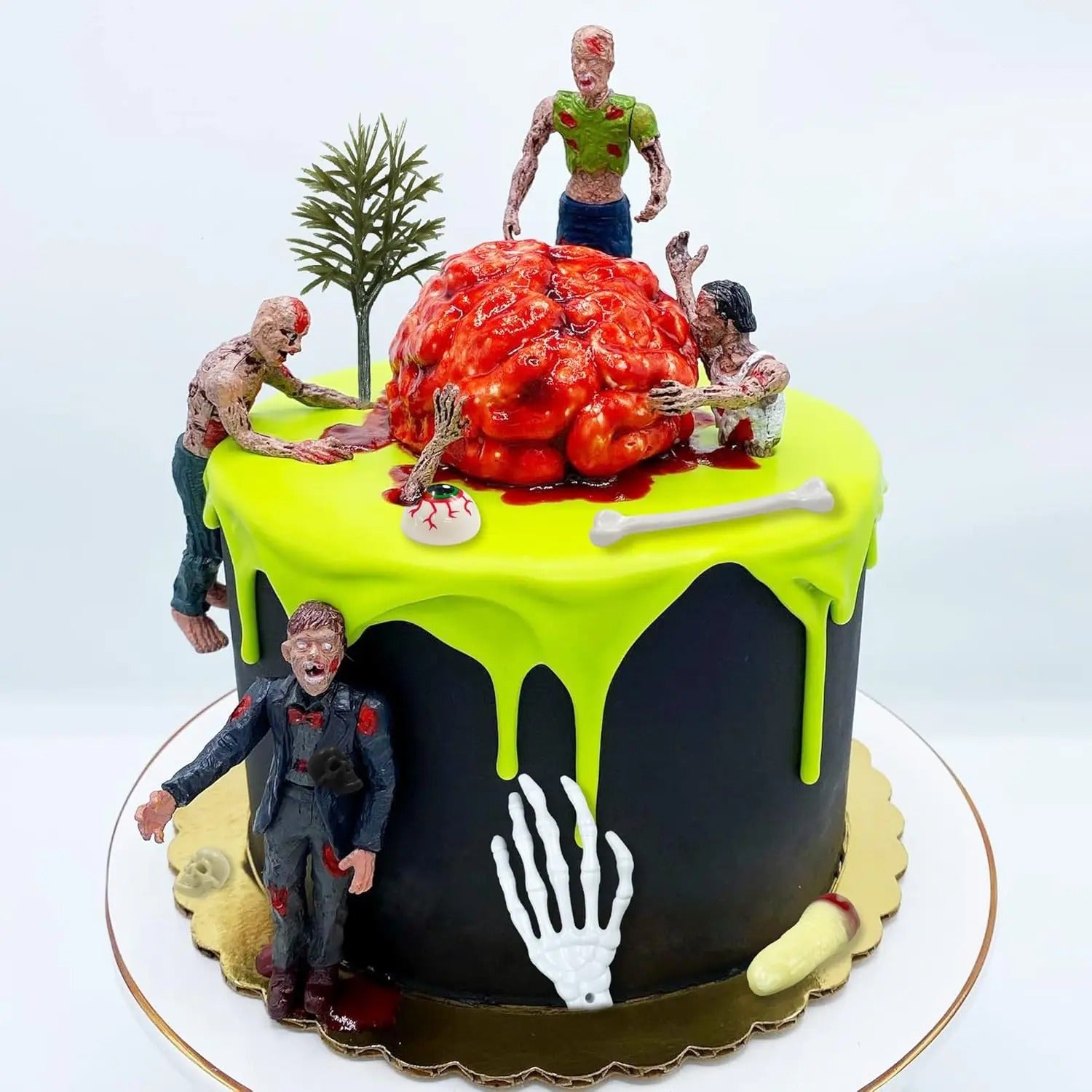 17 Pieces Zombie Cake Decoration Horror Zombie Theme Party - Discount Halloween City