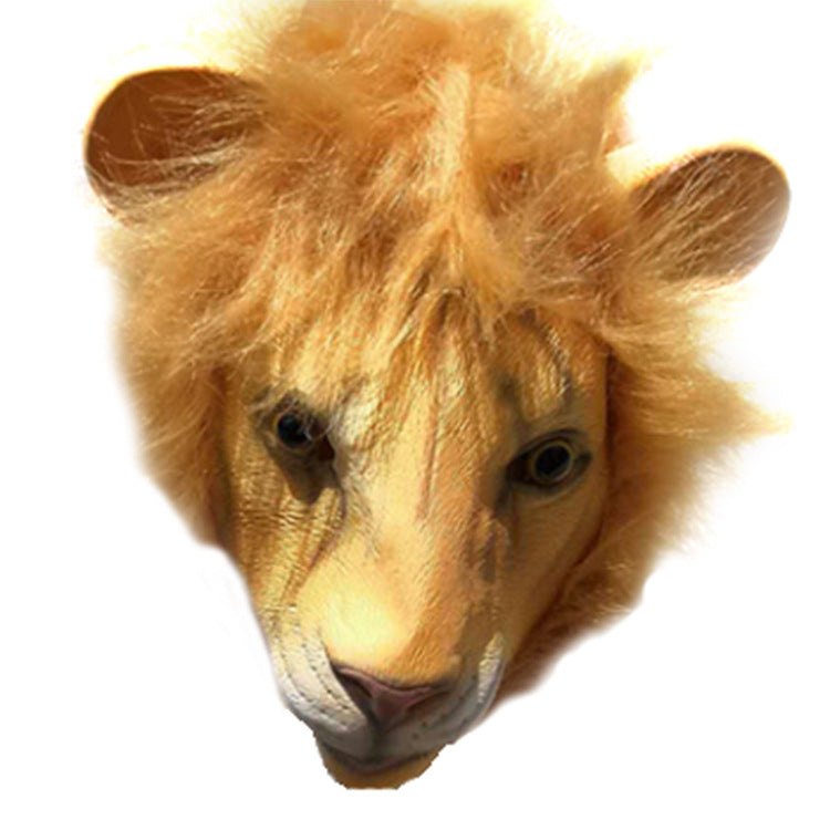 Halloween Lion Mask Latex Funny Scene Props - Discount Halloween City
