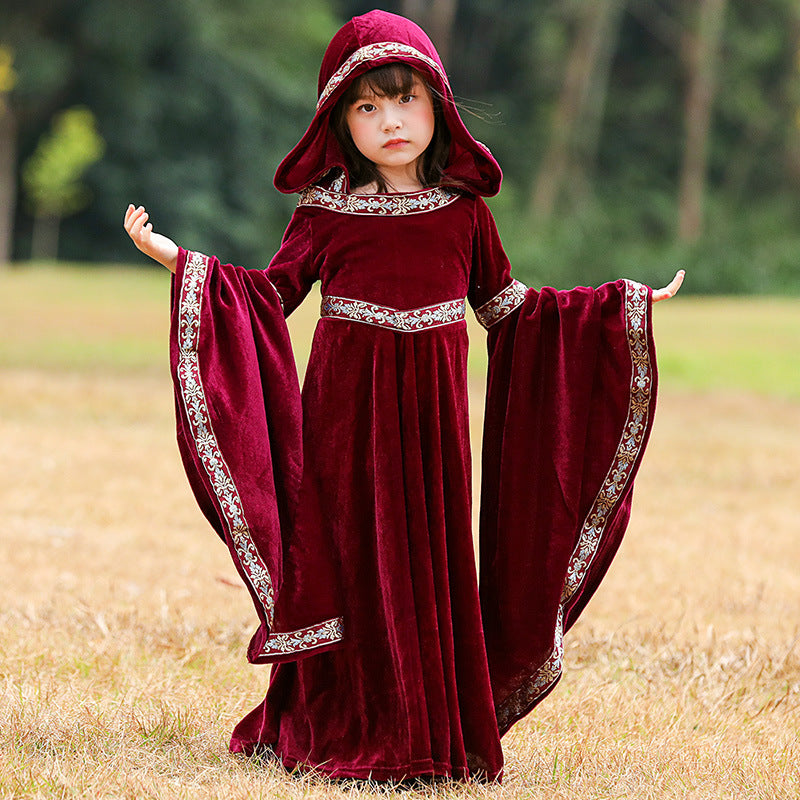 Halloween Retro Little Red Riding Hood Vampire Witch Costume - Discount Halloween City