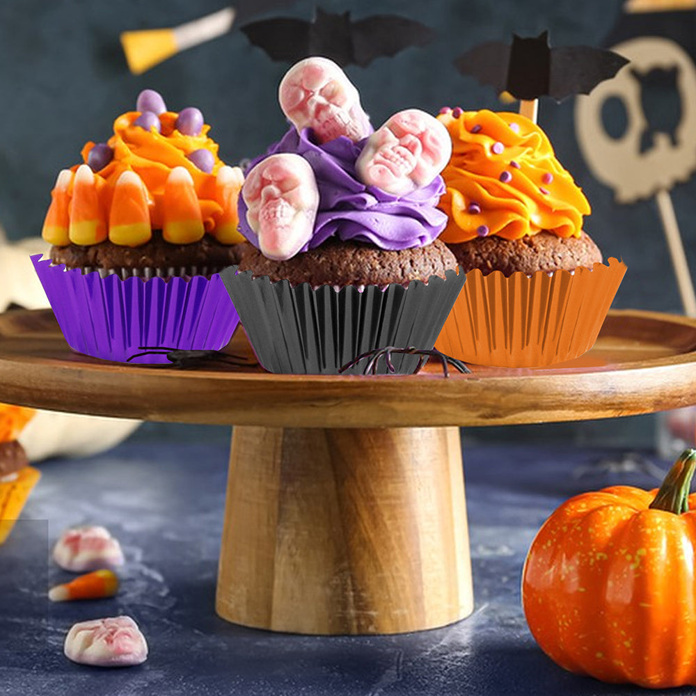 300 Pcs Halloween Foil Cupcake Liners - Discount Halloween City