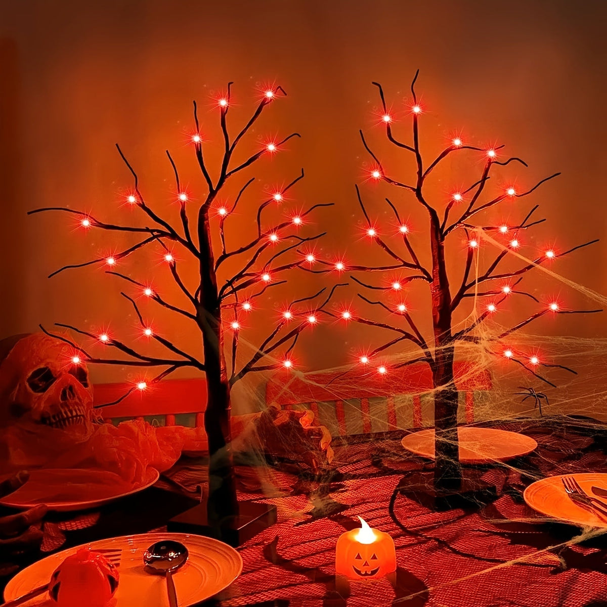 Halloween Birch Tree Light USB Battery Operated