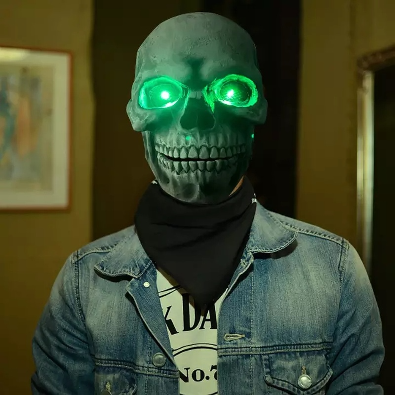 Halloween Skull Movable Mouth Latex Mask Kills Mask Cosplay - Discount Halloween City