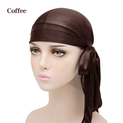Unisex Satin Long Tail Headwrap Stretchy Pirate Hat and Hip - Discount Halloween City