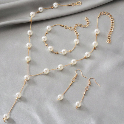 4-piece Imitation Pearl Earrings - alternate view 4