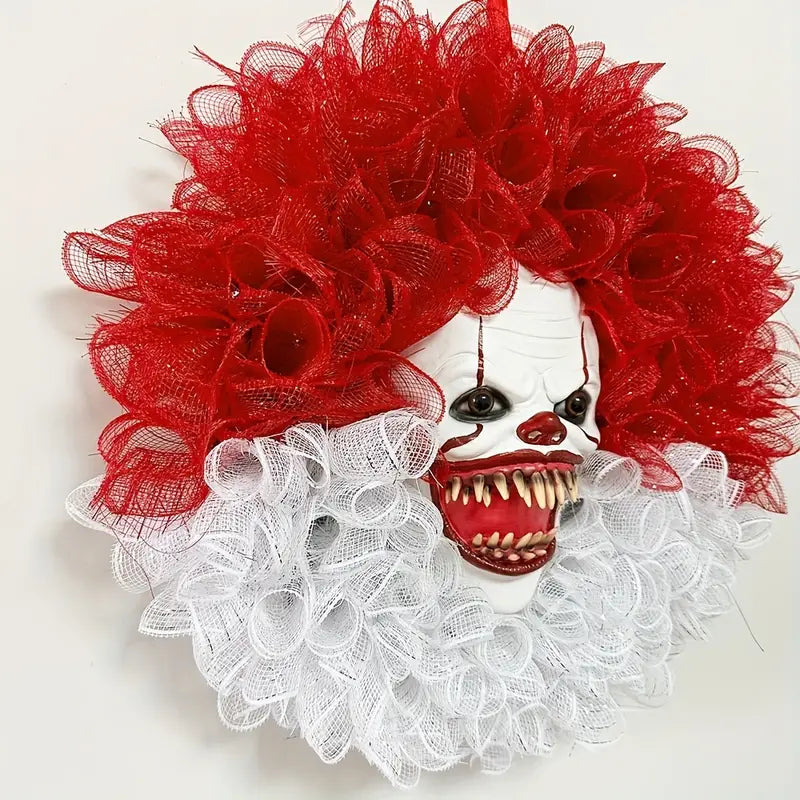 Spooky Circus Clown Garland Mask for Halloween