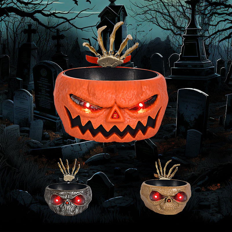 Candy Bowl Plastic Pumpkin Bowl with Motion - alternate view 2