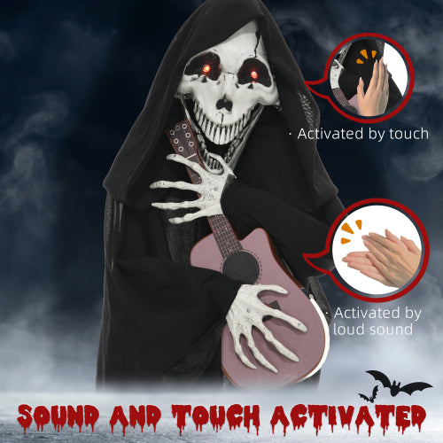 HOMCOM 4.3 Outdoor Halloween Decoration Animatronic - Discount Halloween City