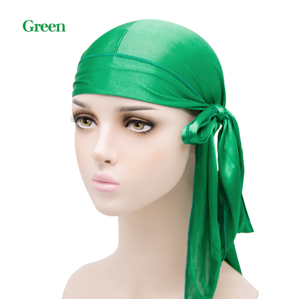 Unisex Satin Long Tail Headwrap Stretchy Pirate Hat and Hip - Discount Halloween City