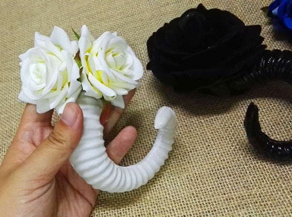Gothic Sheep Horn Vampire Shooting Prop - alternate view 6