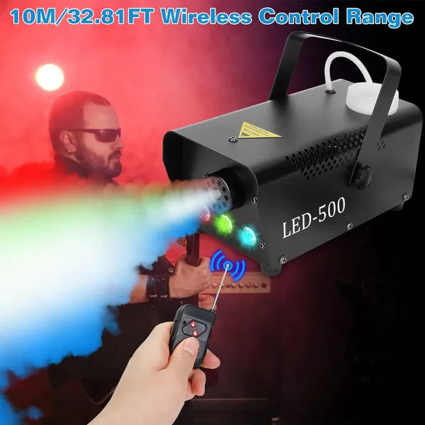 400W Fog Machine RGB LED Club DJ Fogger Rapid Heating - alternate view 2