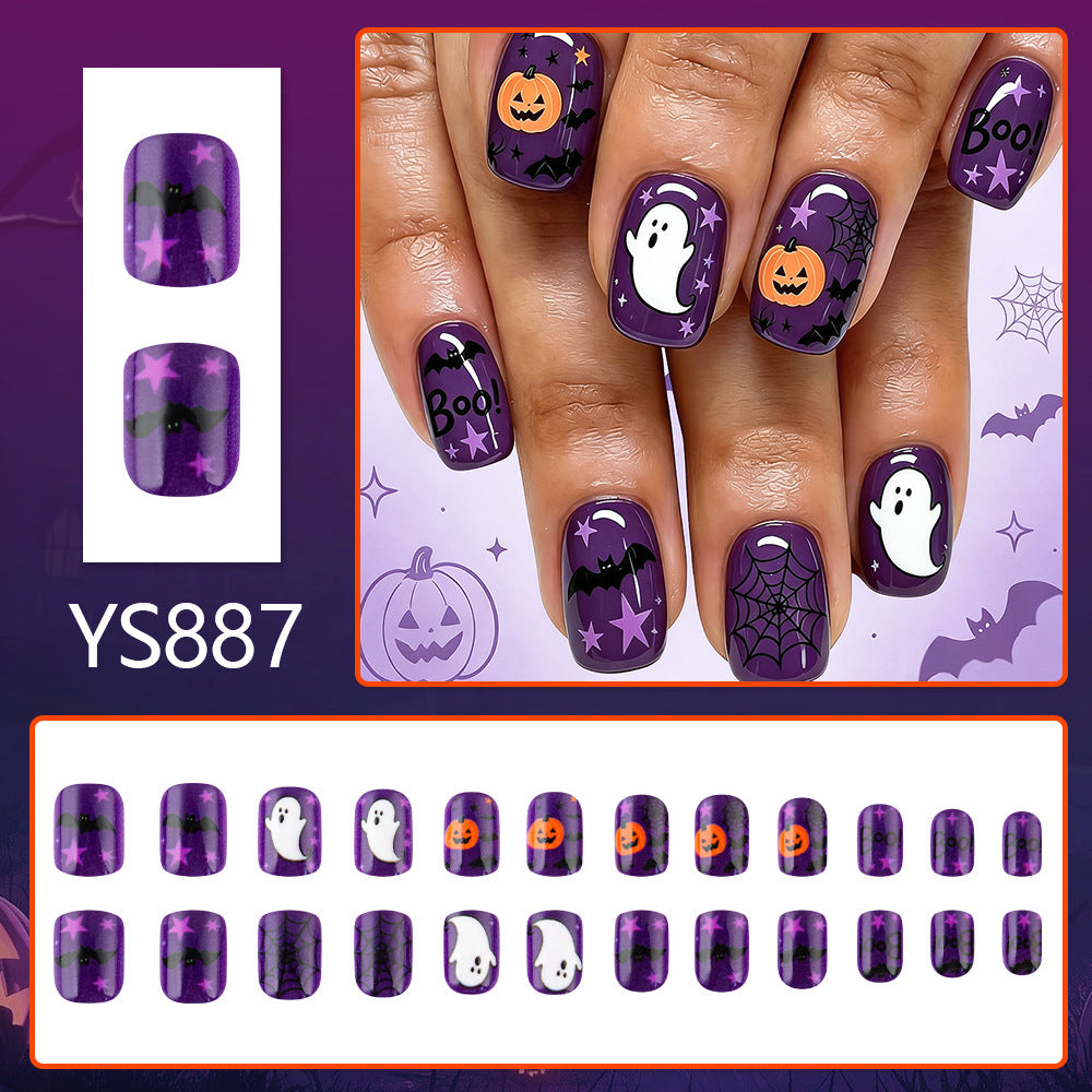 Ghost Spiderweb Removable Fake Nails - alternate view 2
