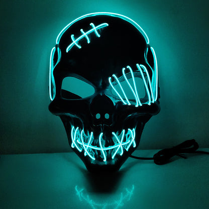 Halloween Scary One-eyed Pirate Mask Cosplay Led Mask Adult - Discount Halloween City