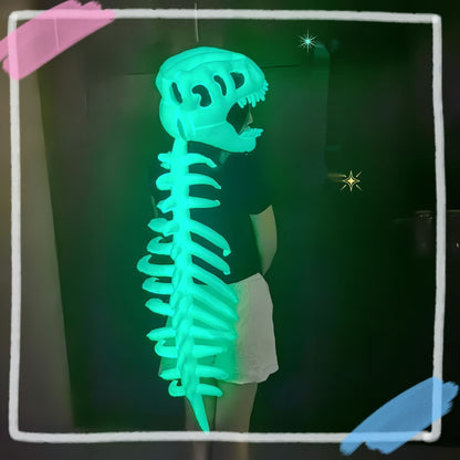 Halloween Glowing Dinosaur Skeleton Mask Kids Plush Toy | Masks | Indoor Decorations - Decorations