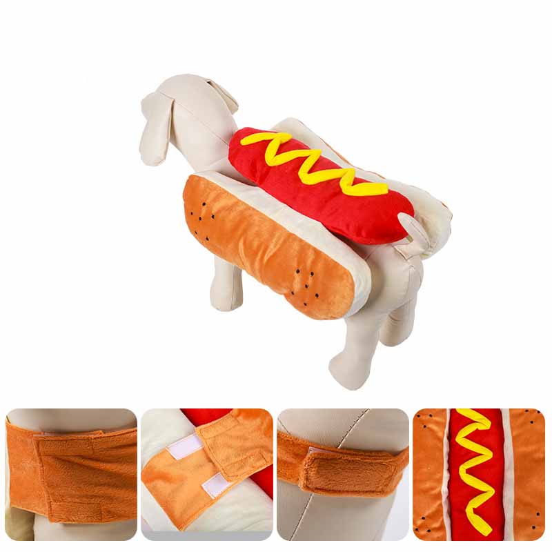 Funny Halloween Costumes for Dogs Puppy Pet Clothing Hot Dog - Discount Halloween City