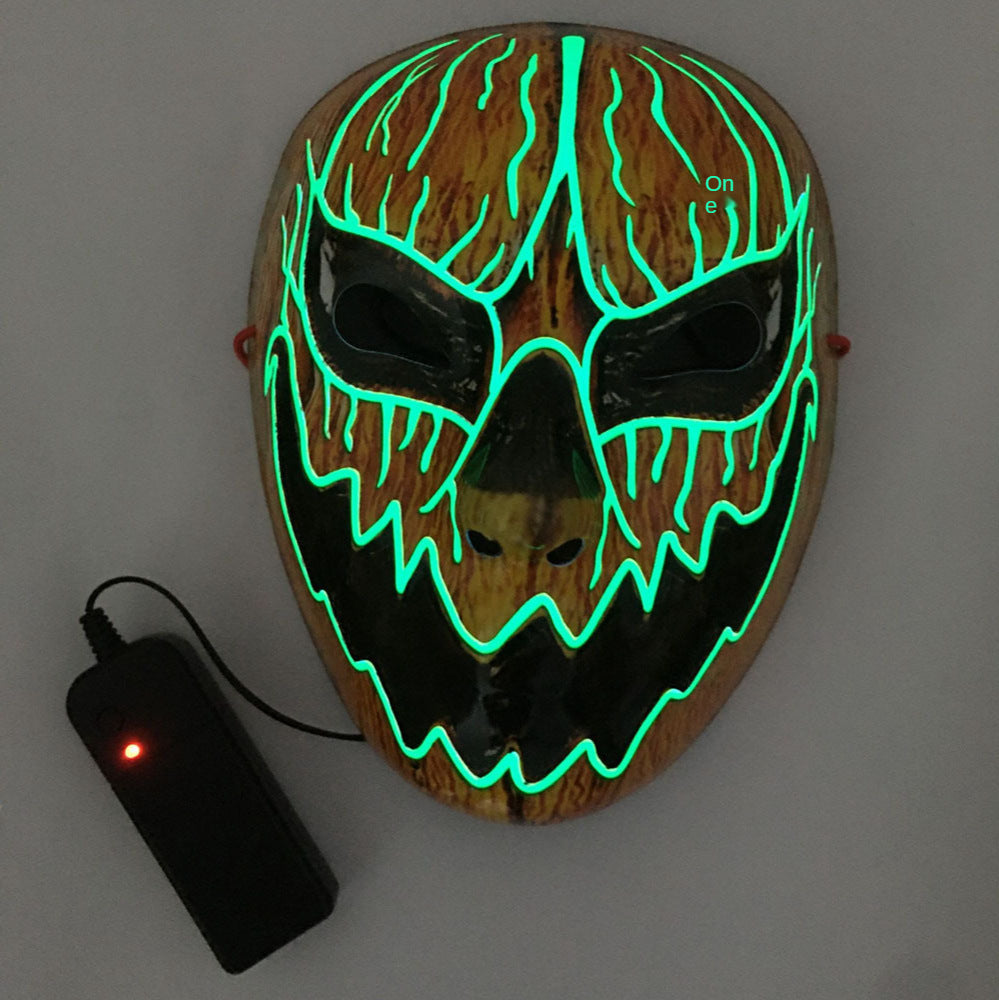 LED Mask Luminous Glowing Halloween Party Mask Neon El Mask Halloween Cosplay Mask - Discount Halloween City