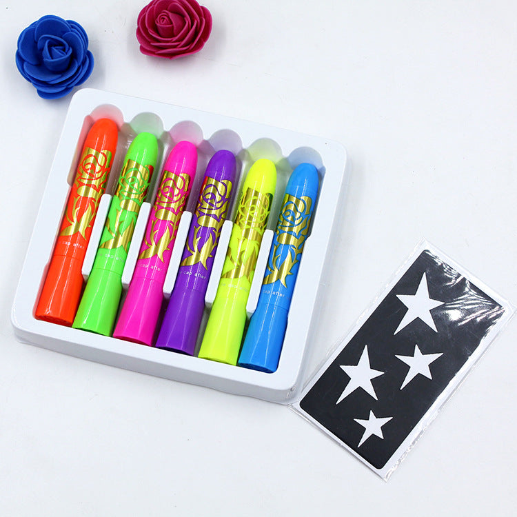 Luminous Face Paint Set Party Halloween Event Makeup Painted Crayon - Discount Halloween City