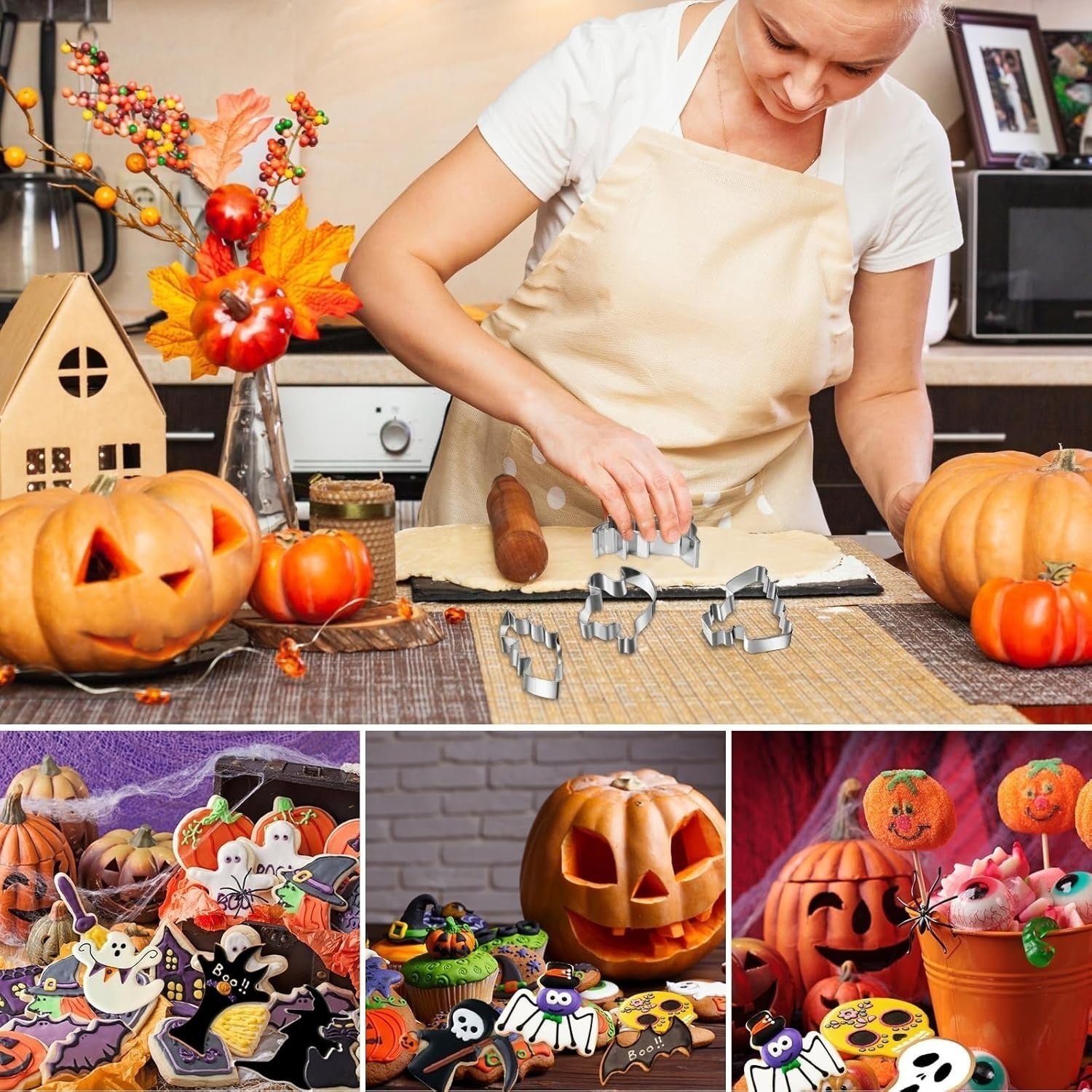 8-piece Cookie Cutter Set: Ghosts - alternate view 3
