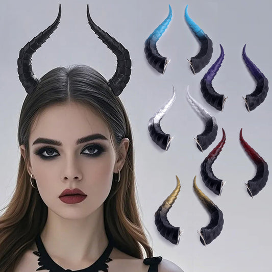 Devil Horn Cosplay Headpiece Multiple Halloween Colors - Discount Halloween City