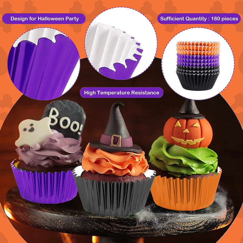 300 Pcs Halloween Foil Cupcake Liners - Discount Halloween City