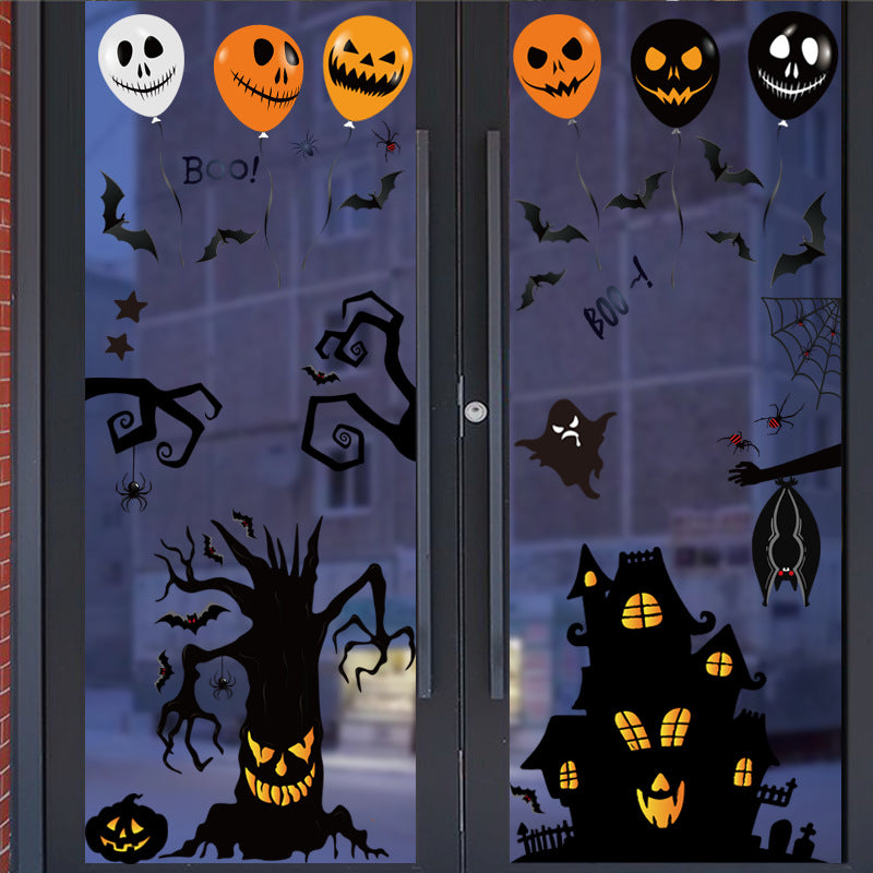 Halloween Decoration Stickers Pumpkin Lamp Spider Ghost - Discount Halloween City