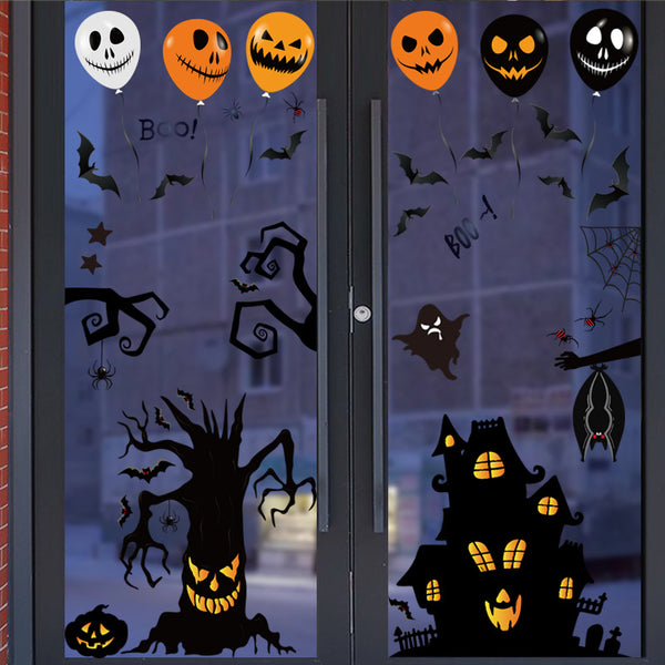 Halloween Decoration Stickers Pumpkin Lamp Spider Ghost - Discount Halloween City