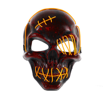 Halloween Scary One-eyed Pirate Mask Cosplay Led Mask Adult - Discount Halloween City