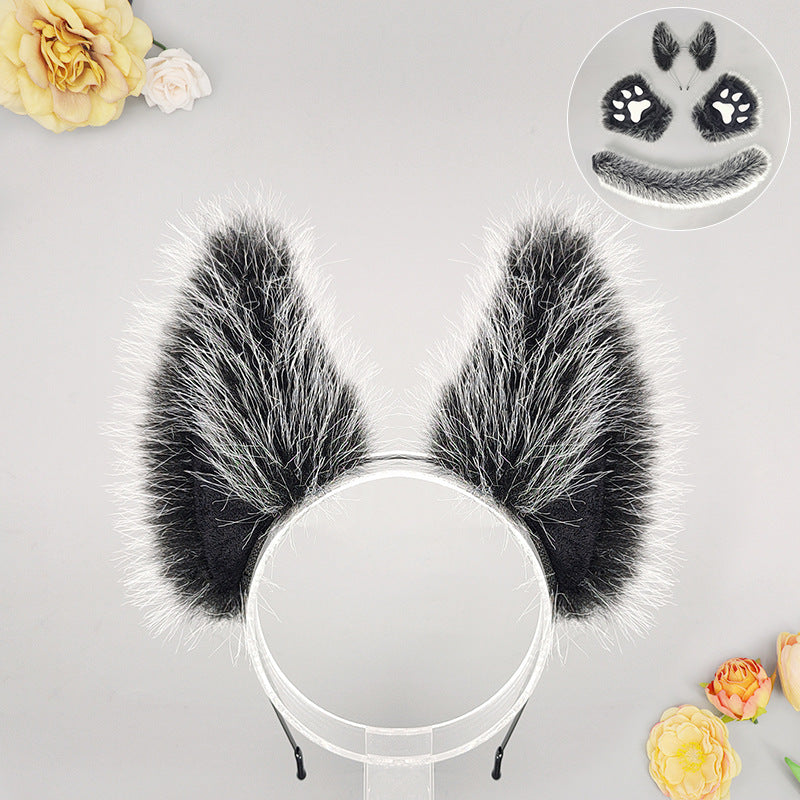 Halloween Masquerade Werewolf Beast Ear Headdress Costume - Discount Halloween City