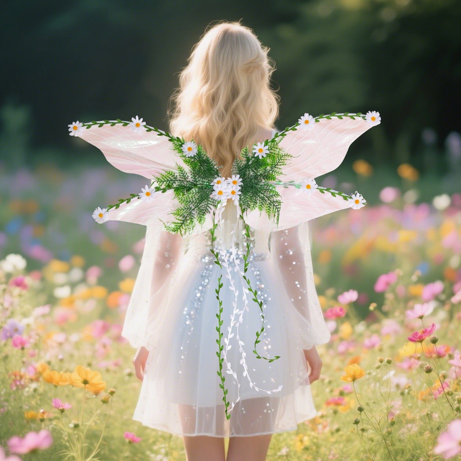 Green Cicada Wings Elf Costume for Halloween and Christmas - Discount Halloween City