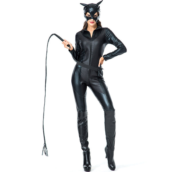 Leather Halloween Costume Cat Girl Role Play - Discount Halloween City