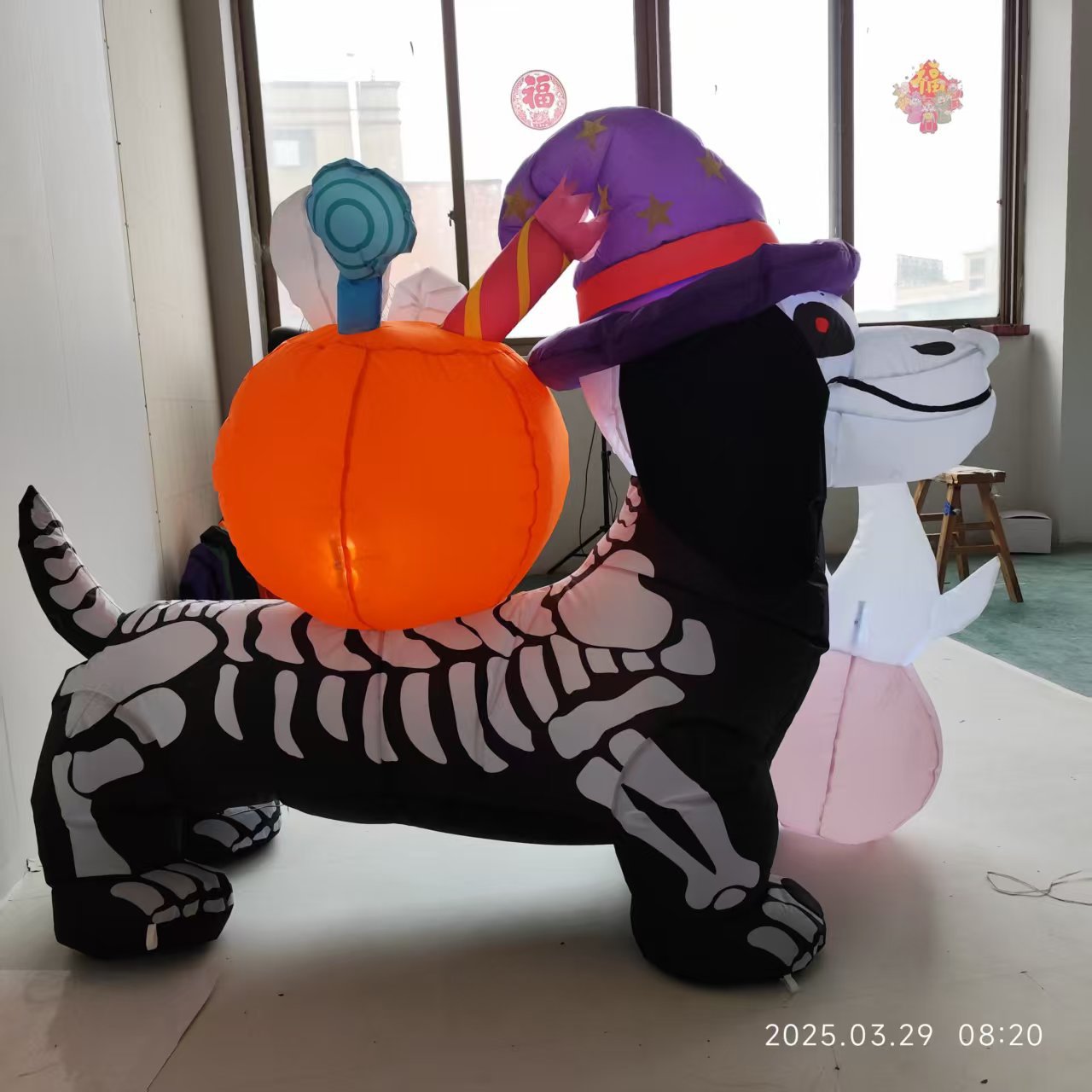 Skull Dog Inflatable Model Halloween Pumpkin Ghost - Discount Halloween City