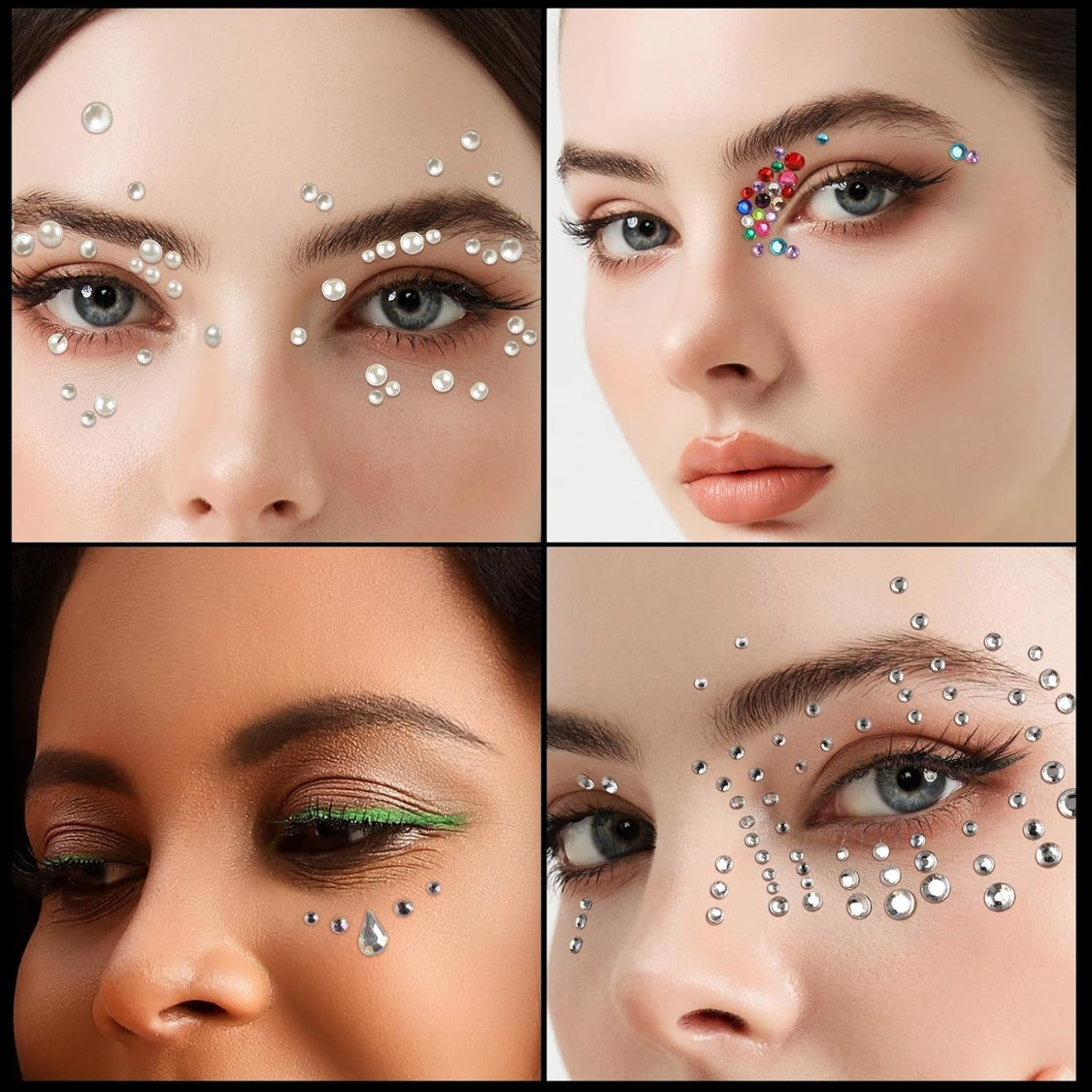 Gem Stickers Face Gems Self Adhesive Face Gems and Pearls - alternate view 2