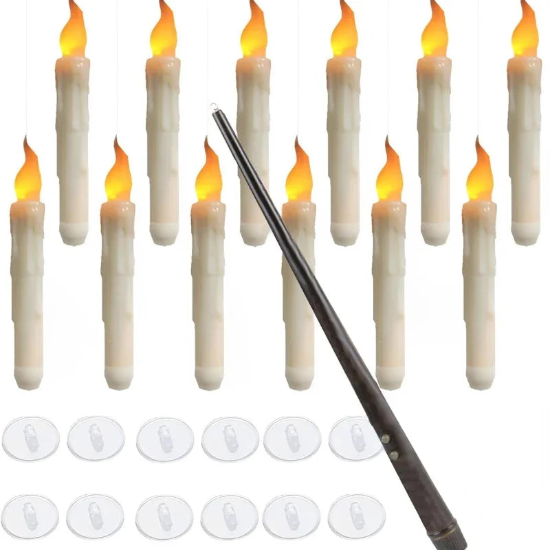 12pc Floating LED Candles Decoration Magic Wand - alternate view 2